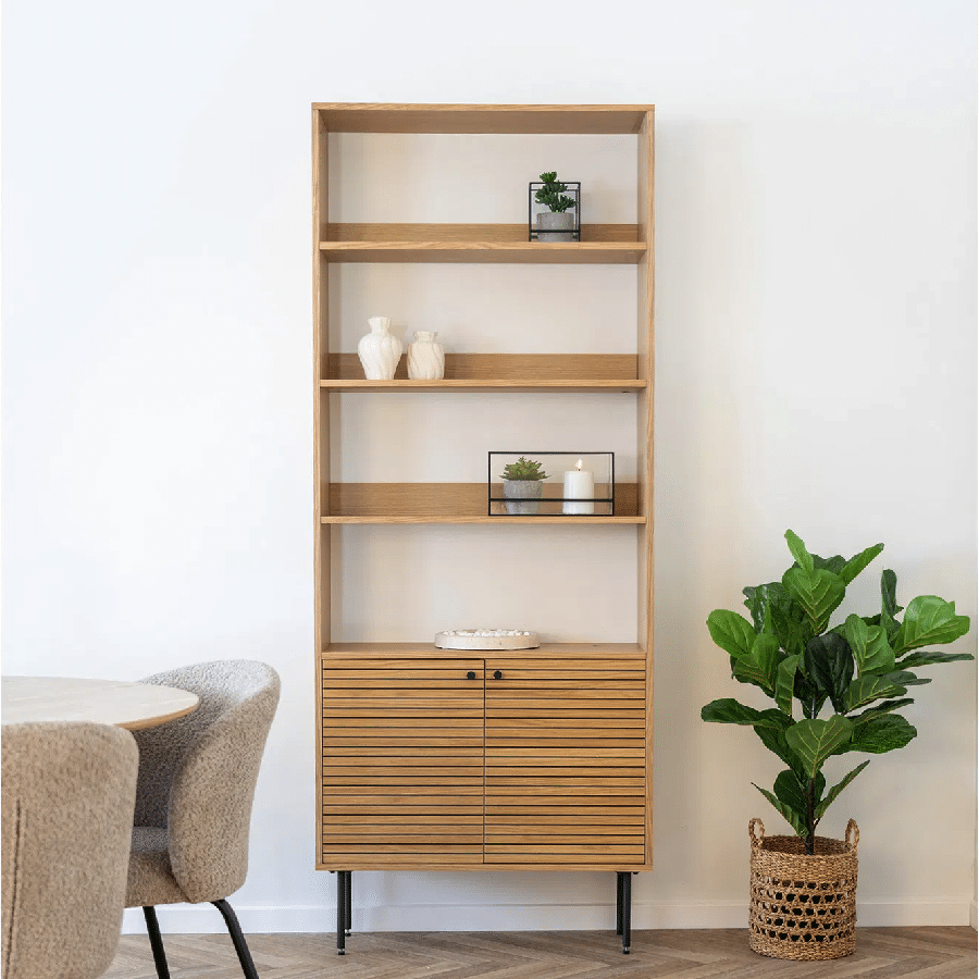Kyoto Reol med 4 Hylder Fra House Nordic | Egefiner - 80x30x200 cm