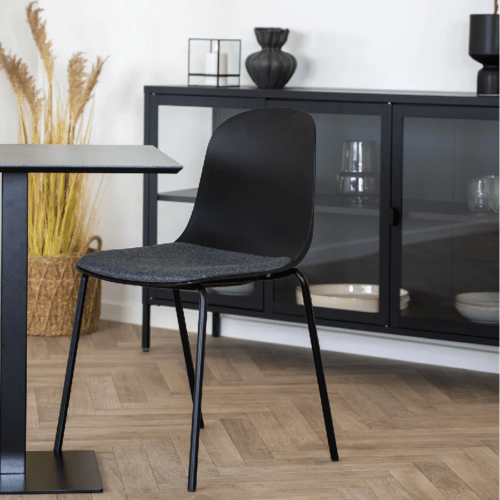Madalena Spisebordsstol i Sort Fra House Nordic | Polyester
