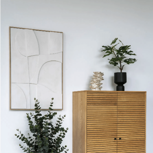 Madeline Relief Vægdekoration i Hvid Fra House Nordic | MDF Ramme - 60x90 cm - No.1