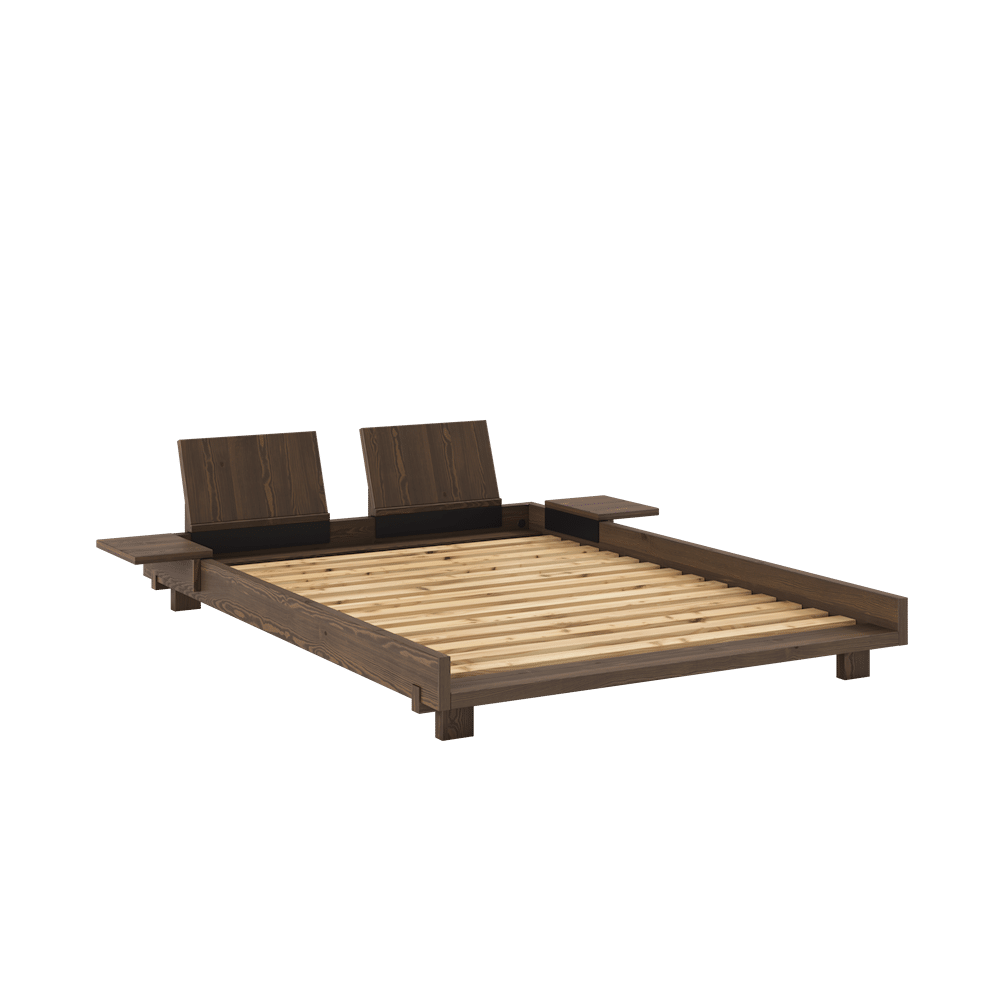 Social Sengeramme i Massiv FSC Fyrretræ Med 2 Ryglæn og 2 Sideborde Fra Karup Design | Japandi