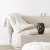 Galena Plaid Hvid Fra House Nordic | Imiteret Pels – 130×180 cm