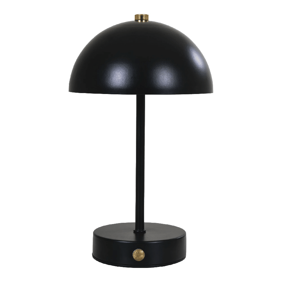 Holt Genopladelig LED Bordlampe i Sort:Messing Fra House Nordic | Metal - Ø15 x H25 cm 1