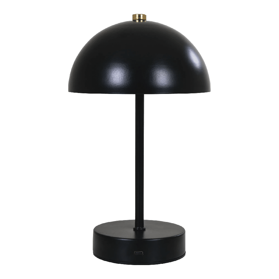 Holt Genopladelig LED Bordlampe i Sort:Messing Fra House Nordic | Metal - Ø15 x H25 cm 2