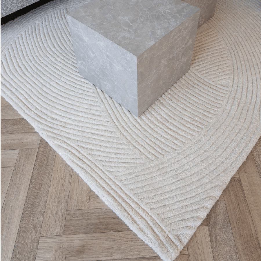 Pune Tæppe Råhvid Fra House Nordic | Håndtuftet Uld - 160x230 cm 2