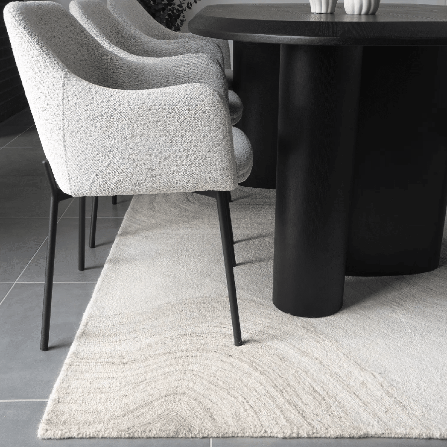 Surat Tæppe Lysebrun:Råhvid Fra House Nordic | Håndtuftet Uld - 160x230 cm3