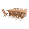 Volos Spisebord i Teak og 8 Toledo Spisebordsstole i Teak Fra House Nordic 1