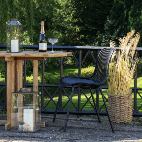 Branson Spisebordsstol i Sort PP & Stål fra House Nordic | L55xB46,5xH82cm