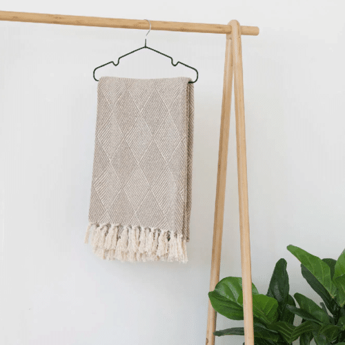 Bursa Plaid i Taupe 80% Bomuld 20% Polyester fra House Nordic | 180x130cm