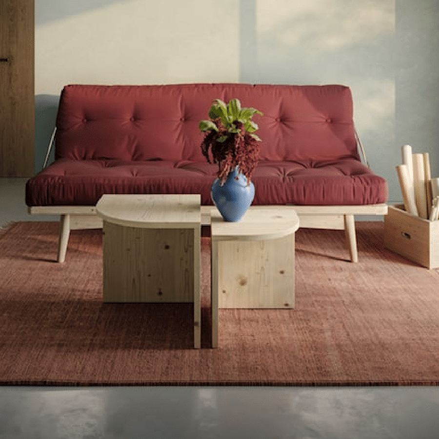 Combine Bordsæt Fra Karup Design i Massiv FSC Fyrretræ | Japandi - B-43:36 x D-43:36 x H-47:42 4