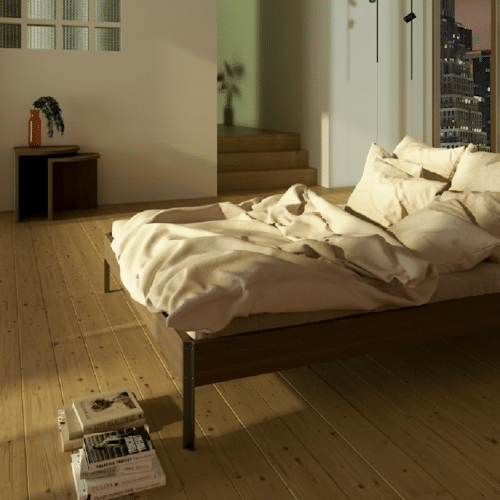 Core Sengeramme Fra Karup Design i Massiv FSC Fyrretræ | Japandi | Carob Brown