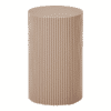 Farense Rundt Hjørnebord:Sidebord i Grå:Beige MDF| L30xB30xH50cm
