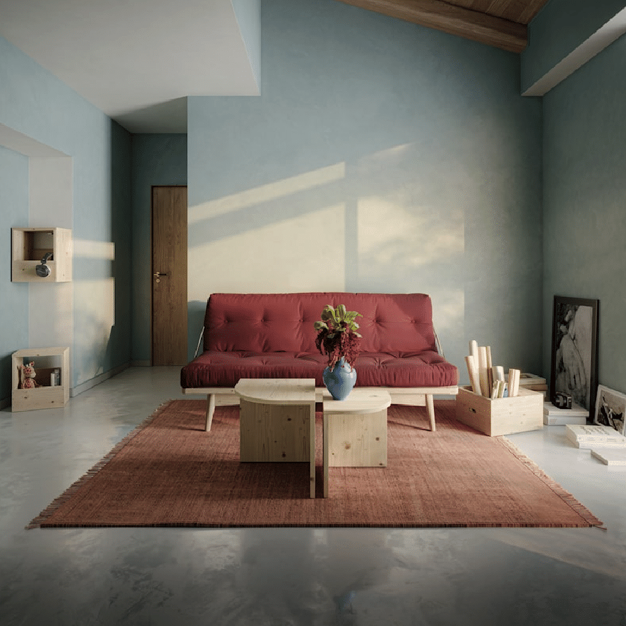 GRAB-IT Sengebord:Sofabord:Vægreol Fra Karup Design i Massiv FSC Fyrretræ | Japandi - B-24 x L-36,5 x H-45 2