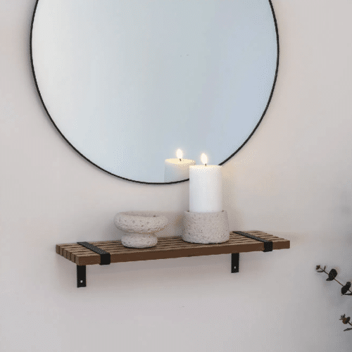 Luxor Væghylde i Naturfarvet/Sort Askefiner & Metal fra House Nordic | L50xB15xH10cm