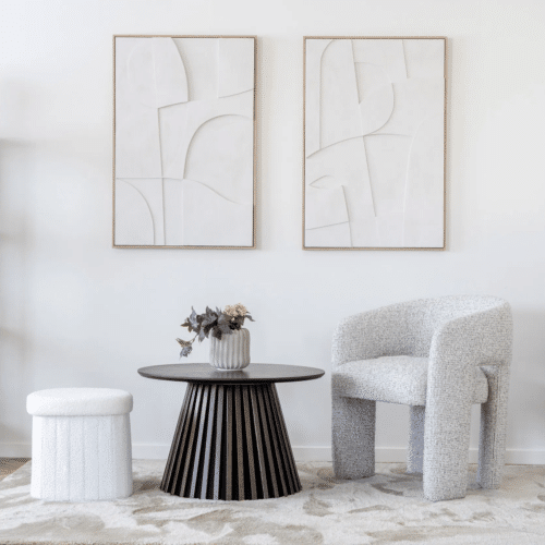 Monroe Spisebordsstol/ Loungestol i Natur Lokkegarn fra House Nordic | L55xB58xH73cm