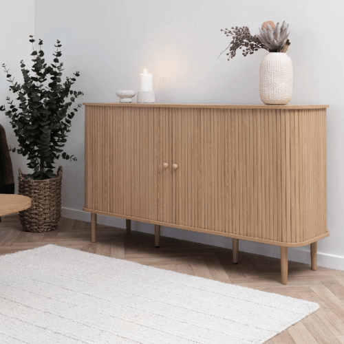 Nikko Skænk med 2 Låger i MDF & Massiv Fyrretræ fra House Nordic | L140xB40xH79