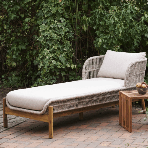 Terracina Solseng i Massiv Akacietræ inkl. Beige Hynder og flet fra House Nordic | L190xB87xH72,6cm