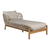 Terracina Solseng med Ben i Akacietræ inkl. Beige Hynder fra House Nordic | L190xB87xH72,6cm