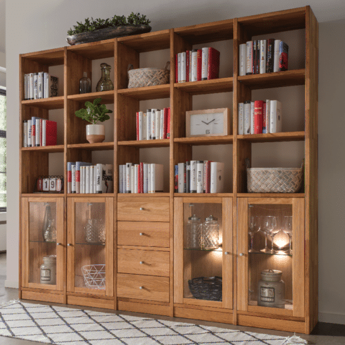 Komplet Loke Reolsystem i Massiv FSC Egetræ og Naturolie fra Organic Sleep | Model 9