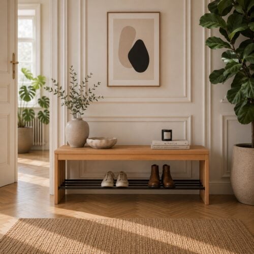 Sif Snedker Bænk i Massiv FSC Bøgetræ og naturolie fra Organic Sleep | L120 x D40 x H45 cm