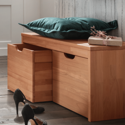 Sif Snedker Opbevaringskasse i Massiv FSC Bøgetræ og Naturolie fra Organic Sleep | B38 x H37 x L36 