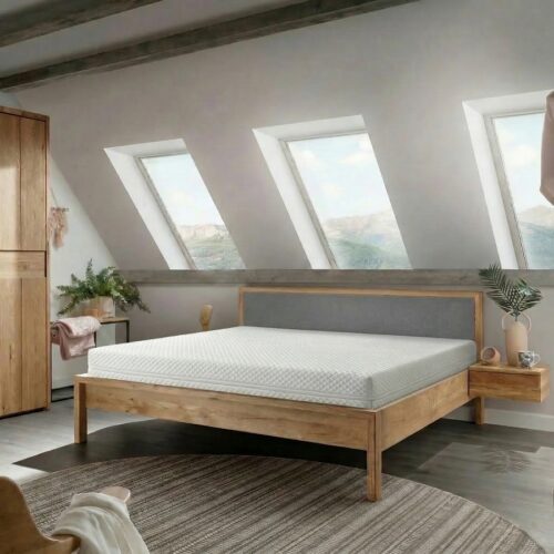 Organic Sleep Springmadras med 7 Zoners Pocketfjedre omfavnet af 100% FSC Naturlatex & Bambus Betr&aelig;k | 19cm
