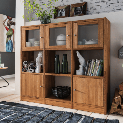 Komplet Loke Snedker Reolsystem i Massiv FSC Egetræ og Naturolie fra Organic Sleep | Model 2
