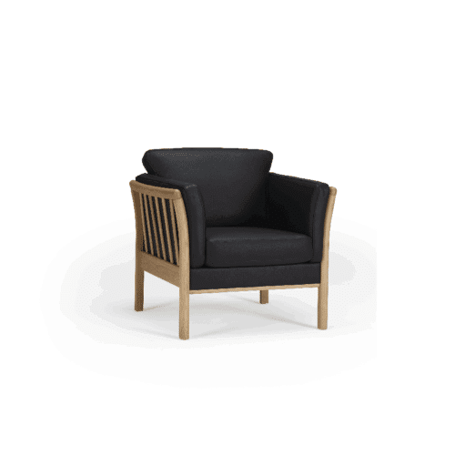 K129 Lænestol / Loungestol med Træben fra Kragelund / Scandinavian Upholstery | Flere Farver
