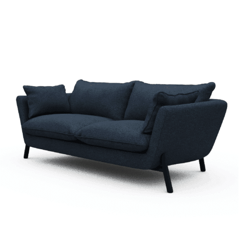 K260 2-Personers Sofa i Skum med Tykt Fiberlag & Sorte Egetræsben fra Scandinavian Upholstery | Flere Farver