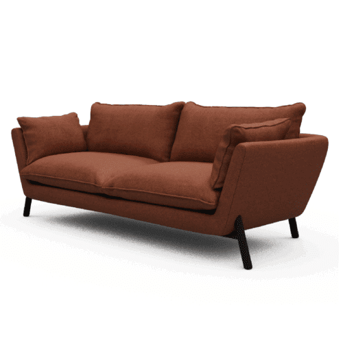 K260 3-Personers Sofa i Skum med Tykt Fiberlag & Sorte Egetræsben fra Scandinavian Upholstery | Flere Farver