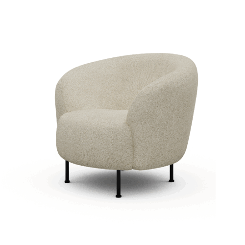 K450 Lænestol med Sorte Metalben fra Scandinavian Upholstery | Flere Farver