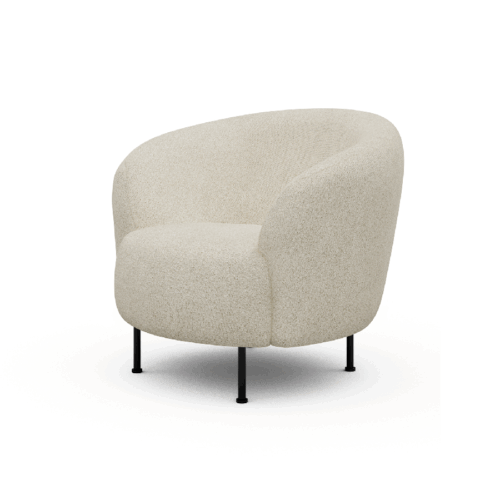 K450 Lænestol med Sorte Metalben fra Kragelund / Scandinavian Upholstery | Flere Farver