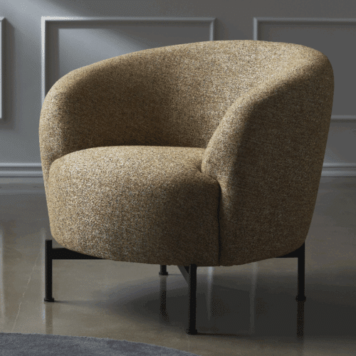 K450 Lænestol med Sorte X - Metalben fra Scandinavian Upholstery | Flere Farver
