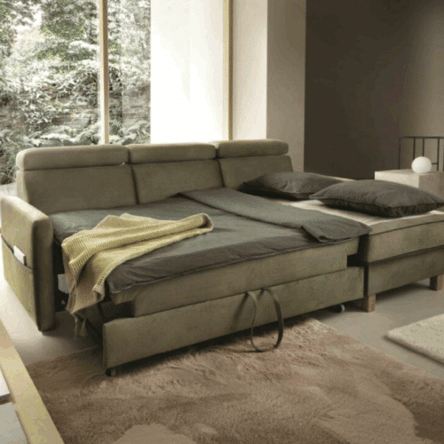 Lima Sovesofa i 100% Vandresistent og Dyrevenligt Polyester fra UNIQUE SLEEP | Flere Farver