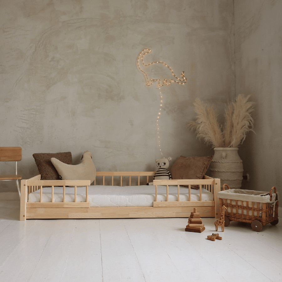 Freja Duo Sengeramme i Træ med Rund Sengehest fra Raw Kids | Flere Størrelser 2
