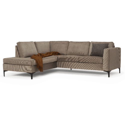 K364 2,5 pers. Sofa med Openend & Metalben fra Kragelund / Scandinavian Upholstery | Flere Farver | Højre- & Venstrevendt | 82x271x185cm