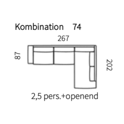 Kombination 74 (Højrevendt)