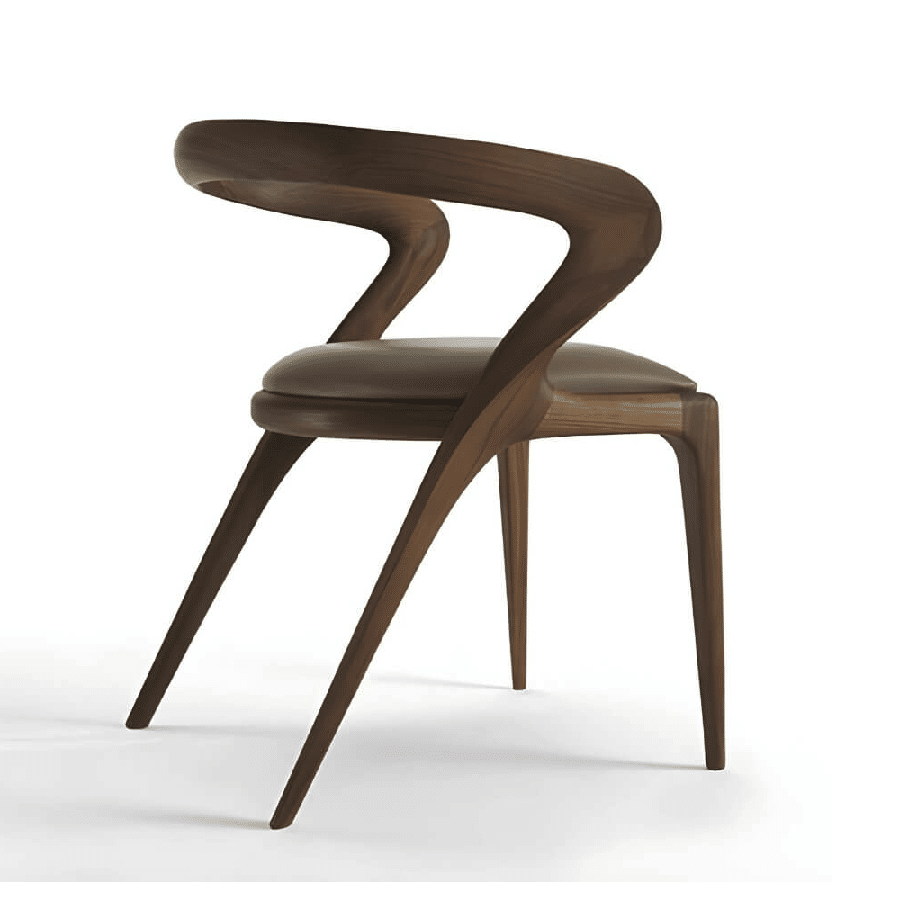 København Snedker Spisebordsstol i Valnød & Sæde i Kunstlæder fra Raw Furniture | Flere Farver hos uniquebeds home&living 1