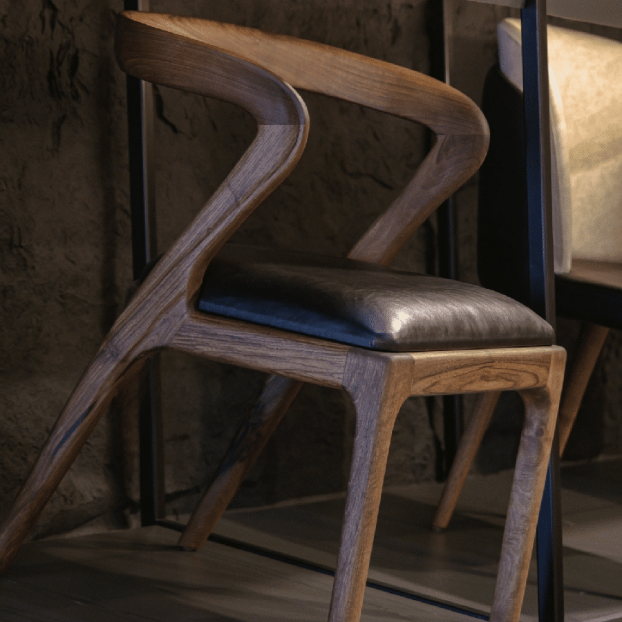 København Snedker Spisebordsstol i Valnød & Sæde i Kunstlæder fra Raw Furniture | Flere Farver hos uniquebeds home&living 4