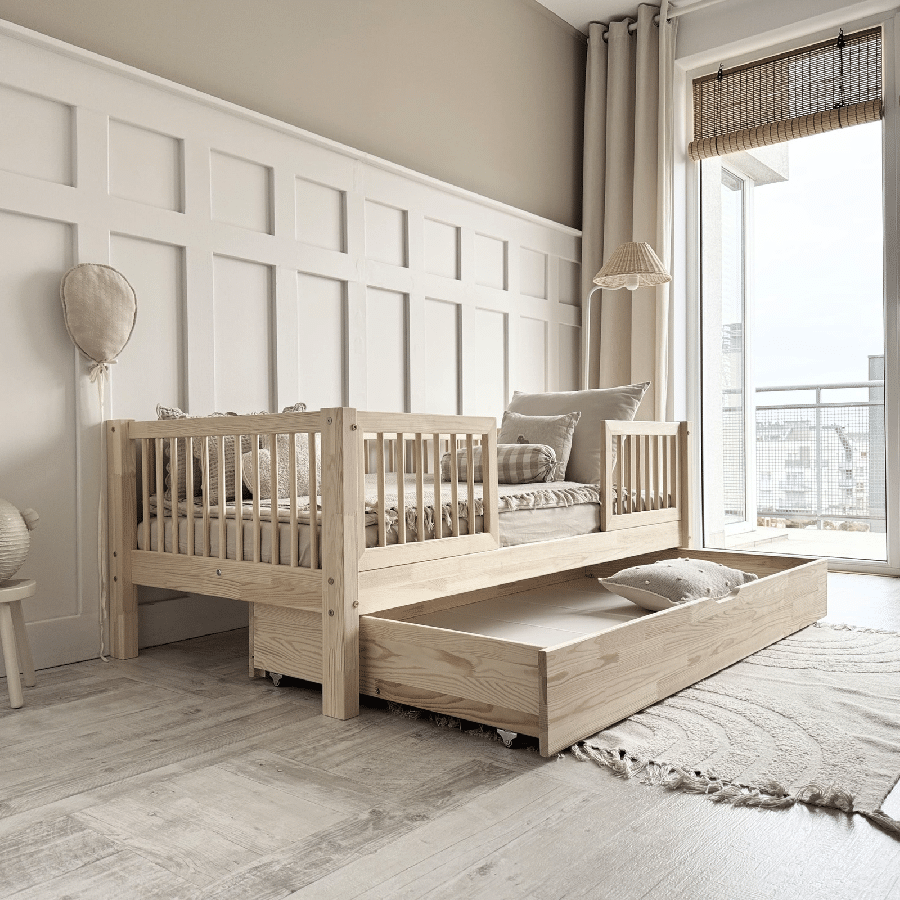 Sofia Duo Sengeramme i Træ med Skuffe Rund Sengehest fra Raw Kids | Flere Størrelser 1