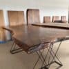 København Snedker Spisebord i Valnød fra Unique Handmade Furniture | B-100cm x L-120-500cm. | 1 Hel Planke med Epoxy & mulig Butterfly Finish 2