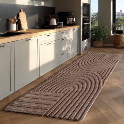 Poppy Gulvtæppe i Beige fra Rugs by Uniquebeds Home & Living | Flere Størrelser