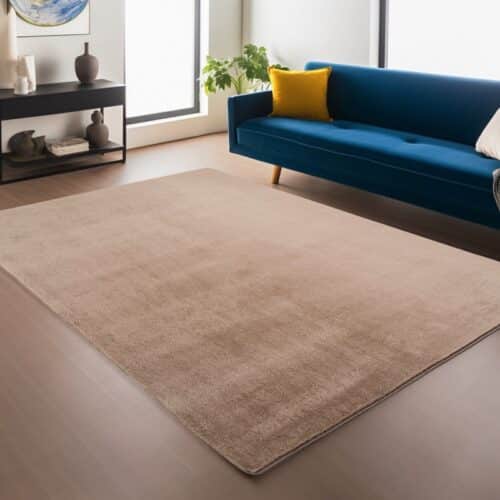 Sophia Beige Gulvtæppe i Polyester fra Rugs by Uniquebeds Home & Living | Flere Størrelser i Firkantet & Rund