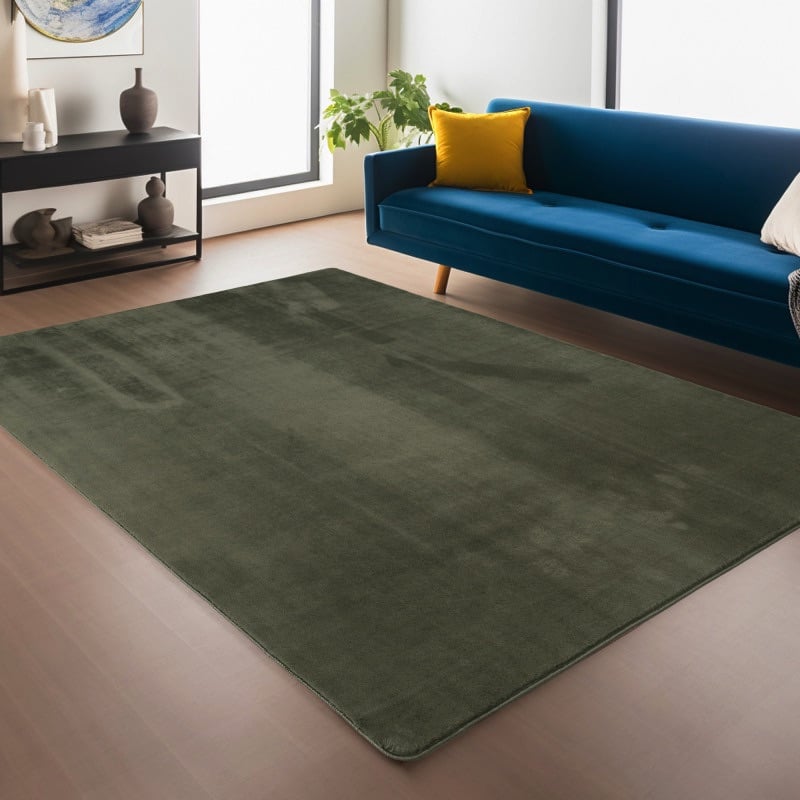 Sophia Grønt Gulvtæppe i Polyester fra Rugs by Uniquebeds Home & Living | Flere Størrelser 1