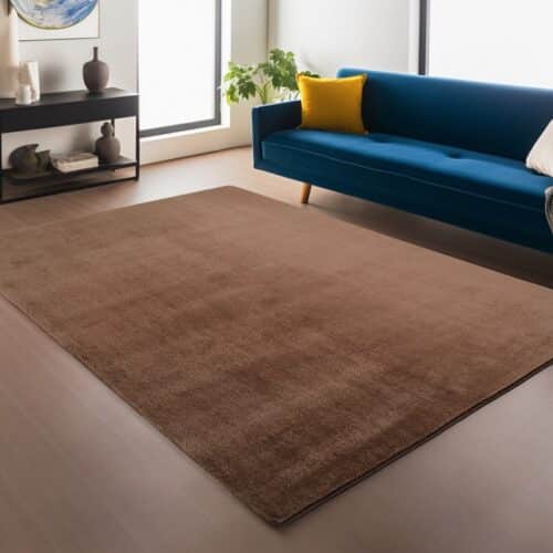 Sophia Mocca Gulvtæppe i Polyester fra Rugs by Uniquebeds Home & Living | Flere Størrelser i Firkantet & Rund