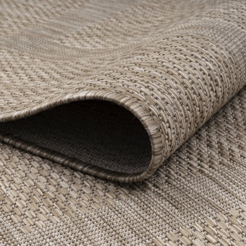 Bella Indendørs:Udendørs Gulvtæppe i Beige med Simpel Kant fra Rugs by Uniquebeds Home & Living | Flere Størrelser 3