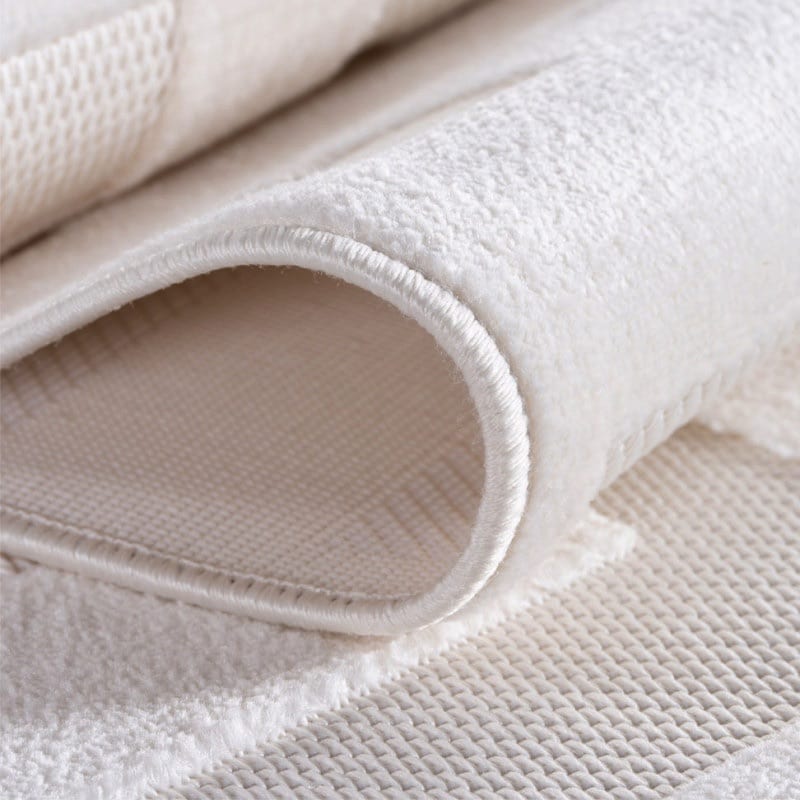 Bonnie Cremefarvet Gulvtæppe i Polypropylen med Simpelt Græsk Mønster fra Rugs by Uniquebeds Home & Living | Flere Størrelser 2