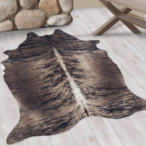Clara Dyreskindslignende Gulvtæppe i Brun & Sort fra Rugs by Uniquebeds Home & Living | Flere Størrelser