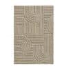 Delilah Beige Gulvtæppe i Polypropylen med Mønster af Buede Linjer fra Rugs by Uniquebeds Home & Living | Flere Størrelser