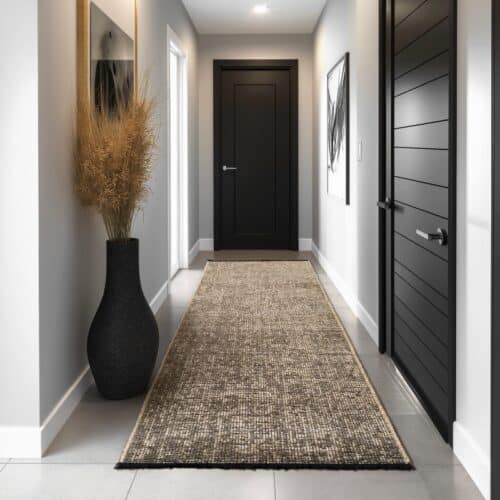 Elsie Gulvtæppe i Beige Bomuld med Chenille Finish fra Rugs by Uniquebeds Home & Living | Flere Størrelser