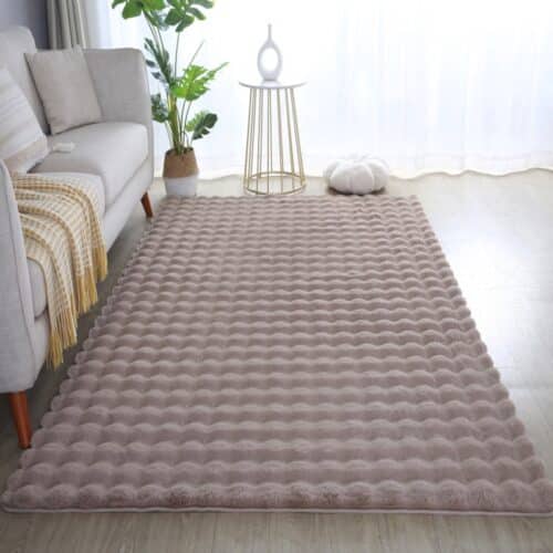 Emilia Gulvtæppe i Beige med Mønster af Bløde Bølger fra Rugs by Uniquebeds Home & Living | Flere Størrelser